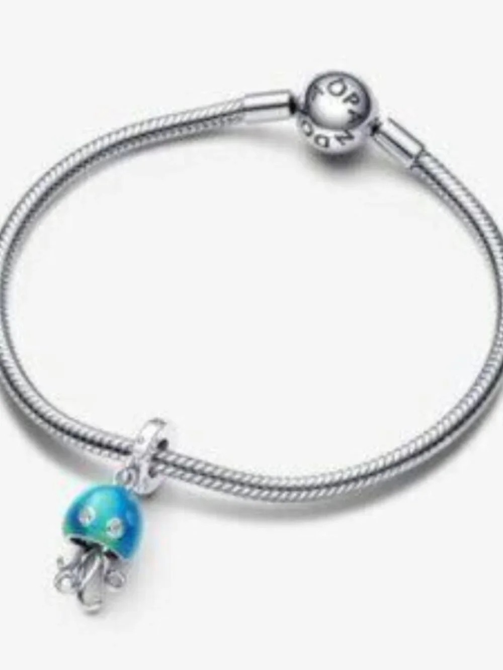 Pandora Silver Bracelet with Blue Jellyfish Charm